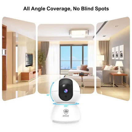 Zevlix  Wifi 360° panoramic monitoring 4MP Indoor Camera