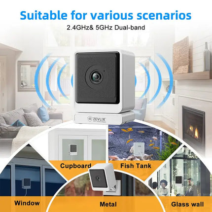 Zevlix  Indoor Security 2.4&5G hz Window Camera