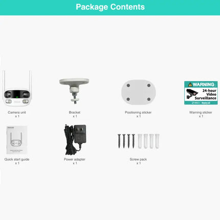 Zevlix W302 Botslab Outdoor Dual-Lens Camera-White