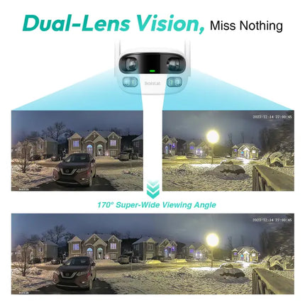 Zevlix W302 Botslab Outdoor Dual-Lens Camera-White