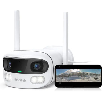 Zevlix W302 Botslab Outdoor Dual-Lens Camera-White
