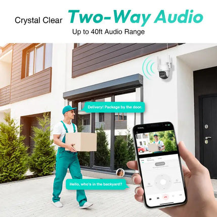 Zevlix W311 Botslab Outdoor Pan/Tilt Camera-White