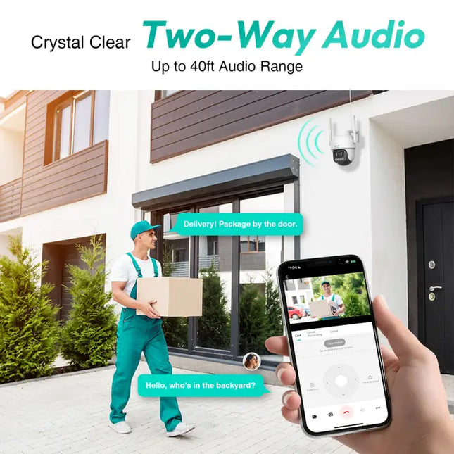 Zevlix W311 Botslab Outdoor Pan/Tilt Camera-White