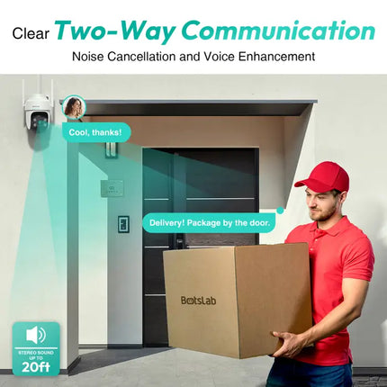 Zevlix  W312 Botslab Outdoor Pan/Tilt Camera Pro-White