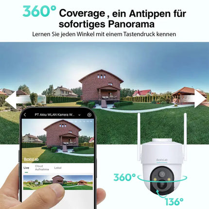 Zevlix  W313 Botslab PT Battery Wi-Fi Camera-White