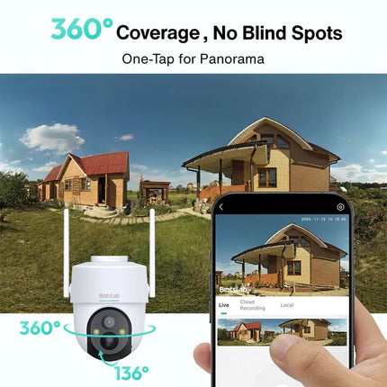 Zevlix  W314 Botslab PT 4G LTE Cellular Camera-White