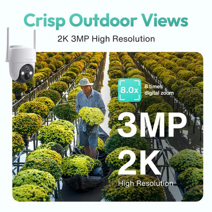 Zevlix  W314 Botslab PT 4G LTE Cellular Camera-White