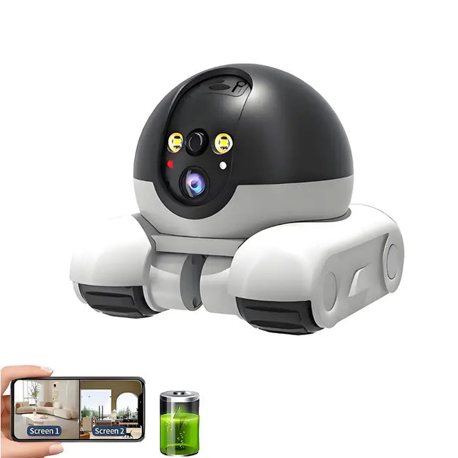 Zevlix Wireless Robot Camera with Dual HD 360 Rotating Lens,Remote APP Control, Indoor Smart Home Security, Night Vision,Watching Pet, Accompanying The Elderly, 2-Way Audio